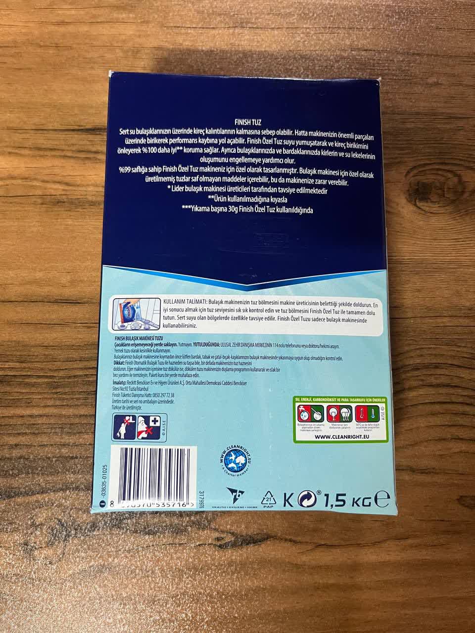 نمک ماشین ظرفشویی فینیش مدل Ozel Tuz وزن 1500 گرم 2 نمک ماشین ظرفشویی فینیش مدل Ozel Tuz وزن 1500 گرم