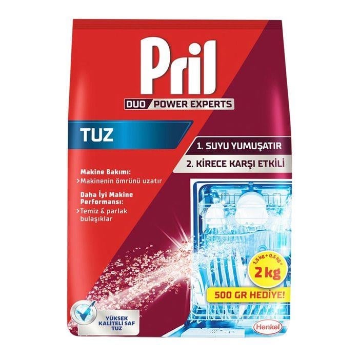 نمک ماشین ظرفشویی پریل حجم 2 کیلوگرم 1 نمک ماشین ظرفشویی پریل Pril حجم 2 کیلوگرم